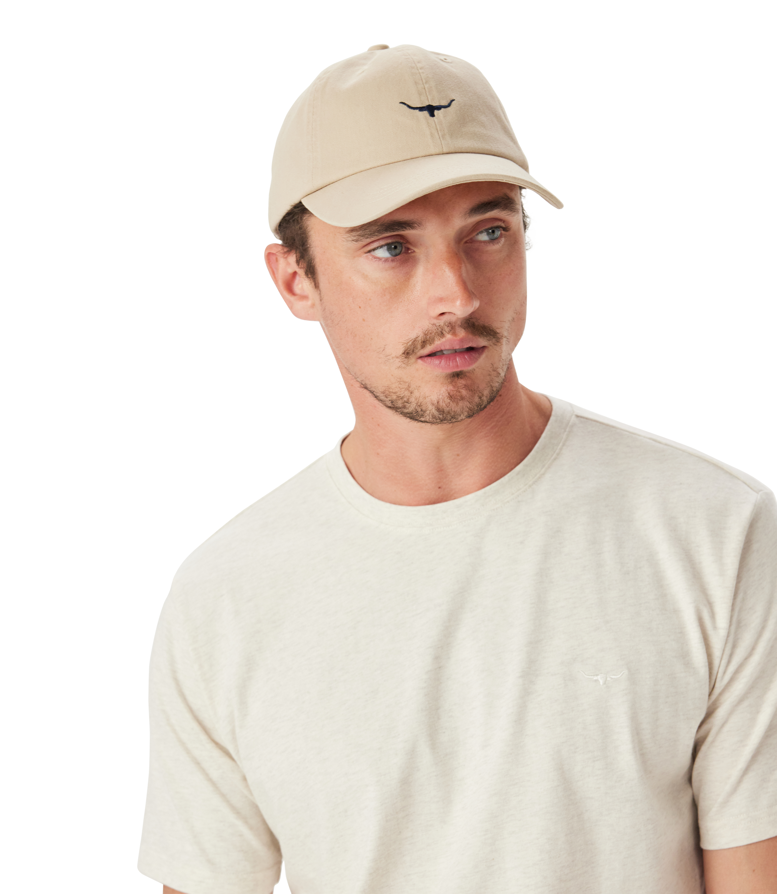 Mini Longhorn Twill Cap - Ecru