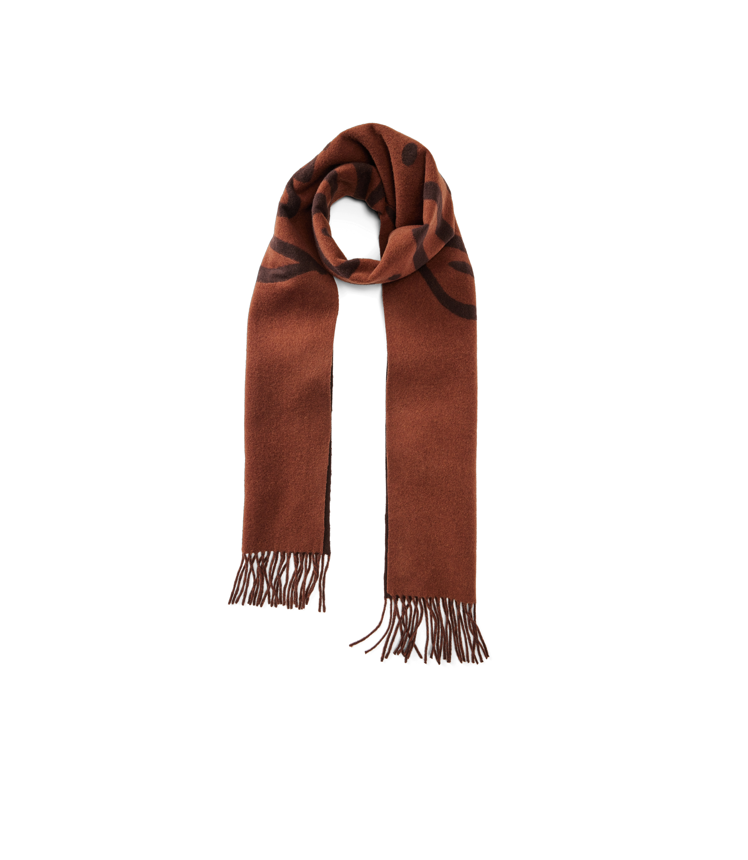 Script Jacquard Wool Scarf