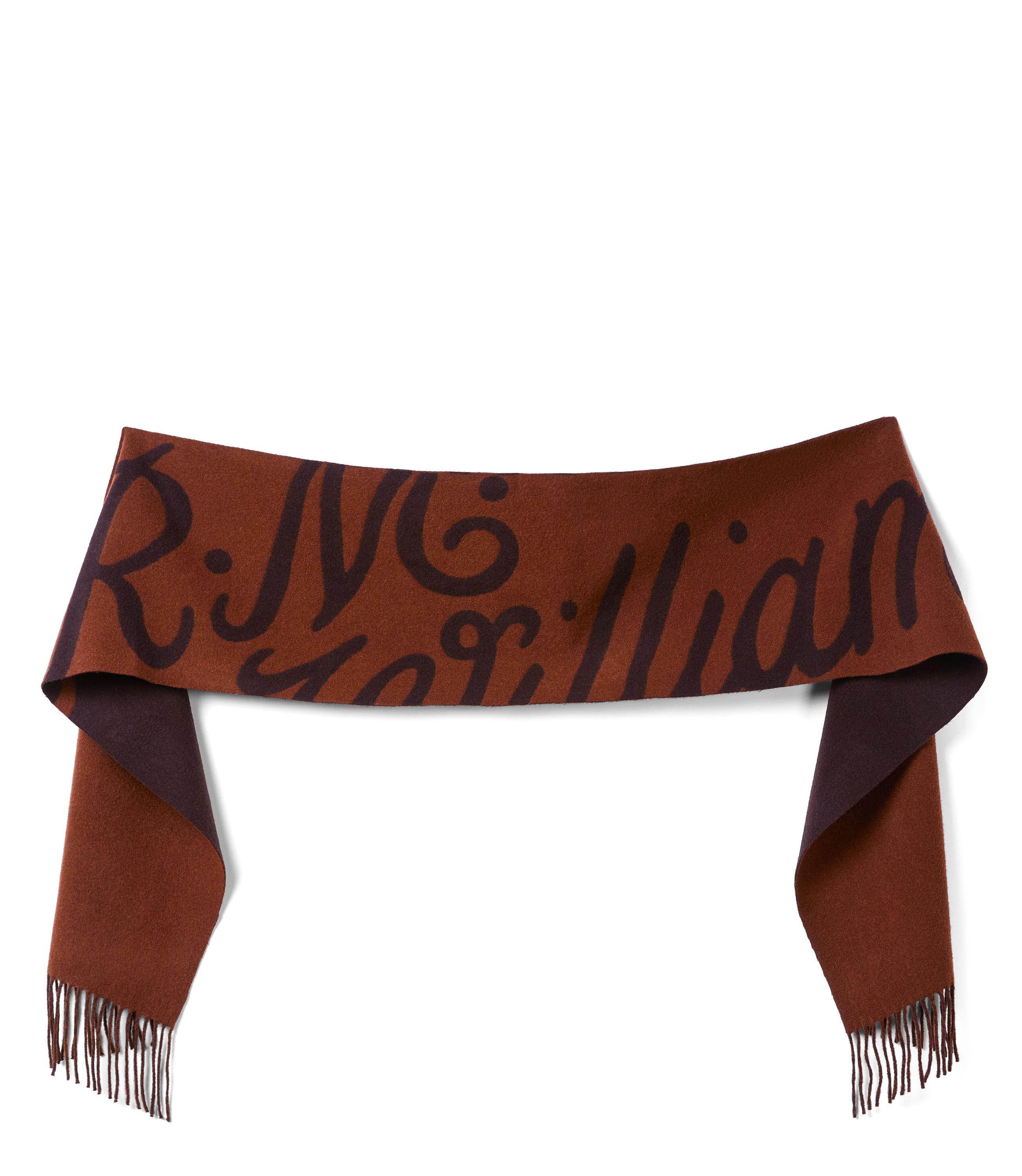 Script Jacquard Wool Scarf