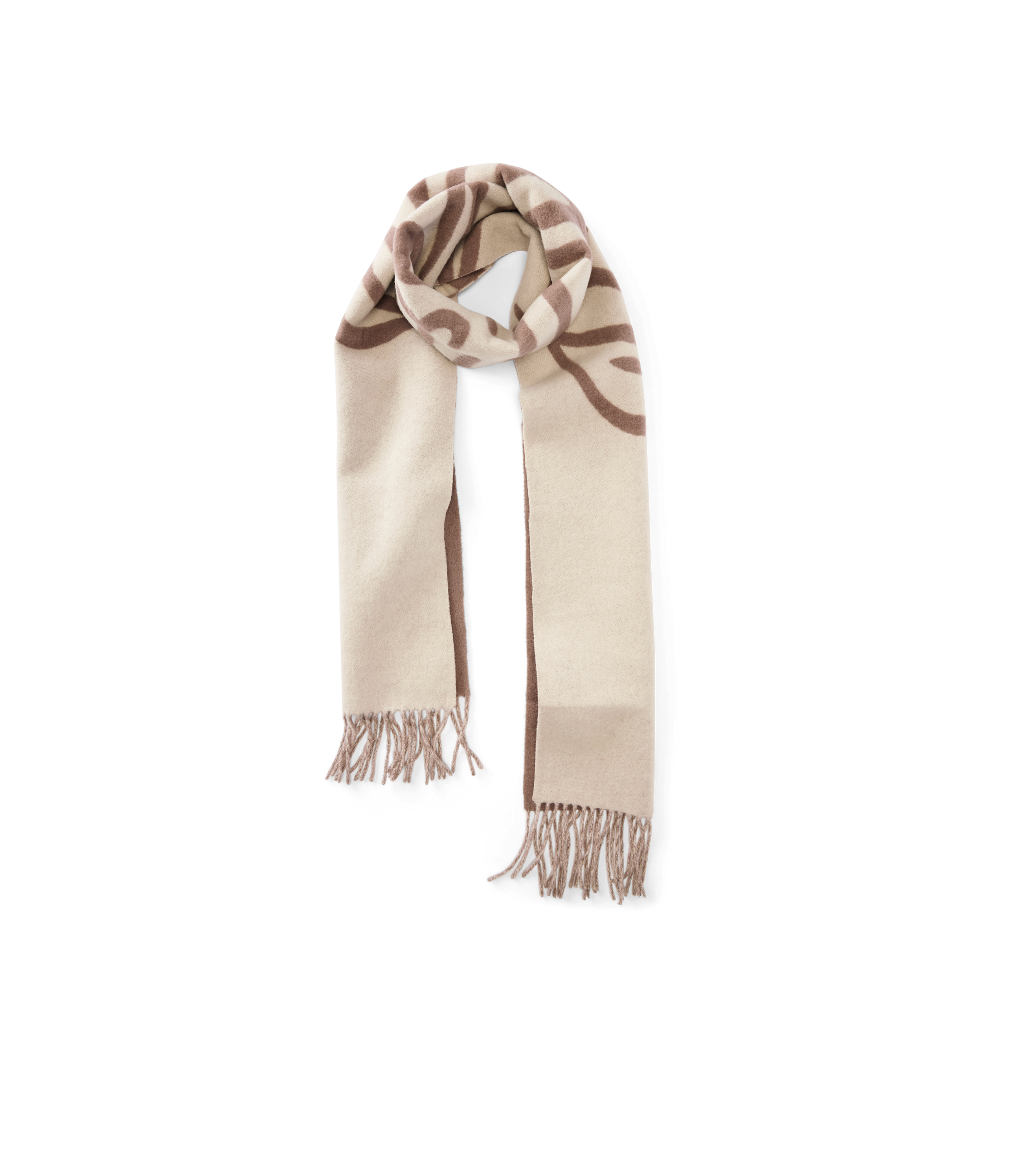 Script Jacquard Wool Scarf