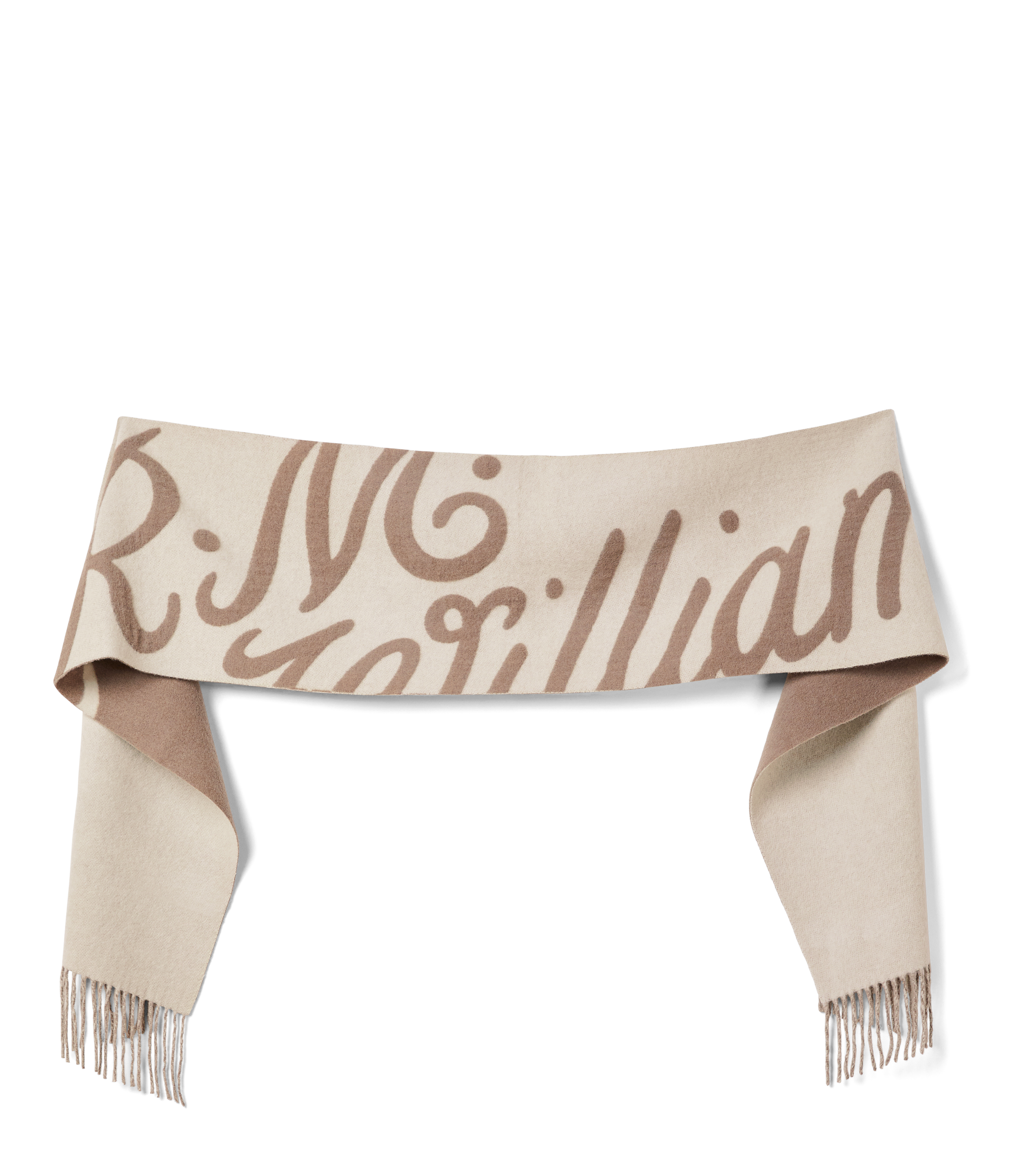 Script Jacquard Wool Scarf