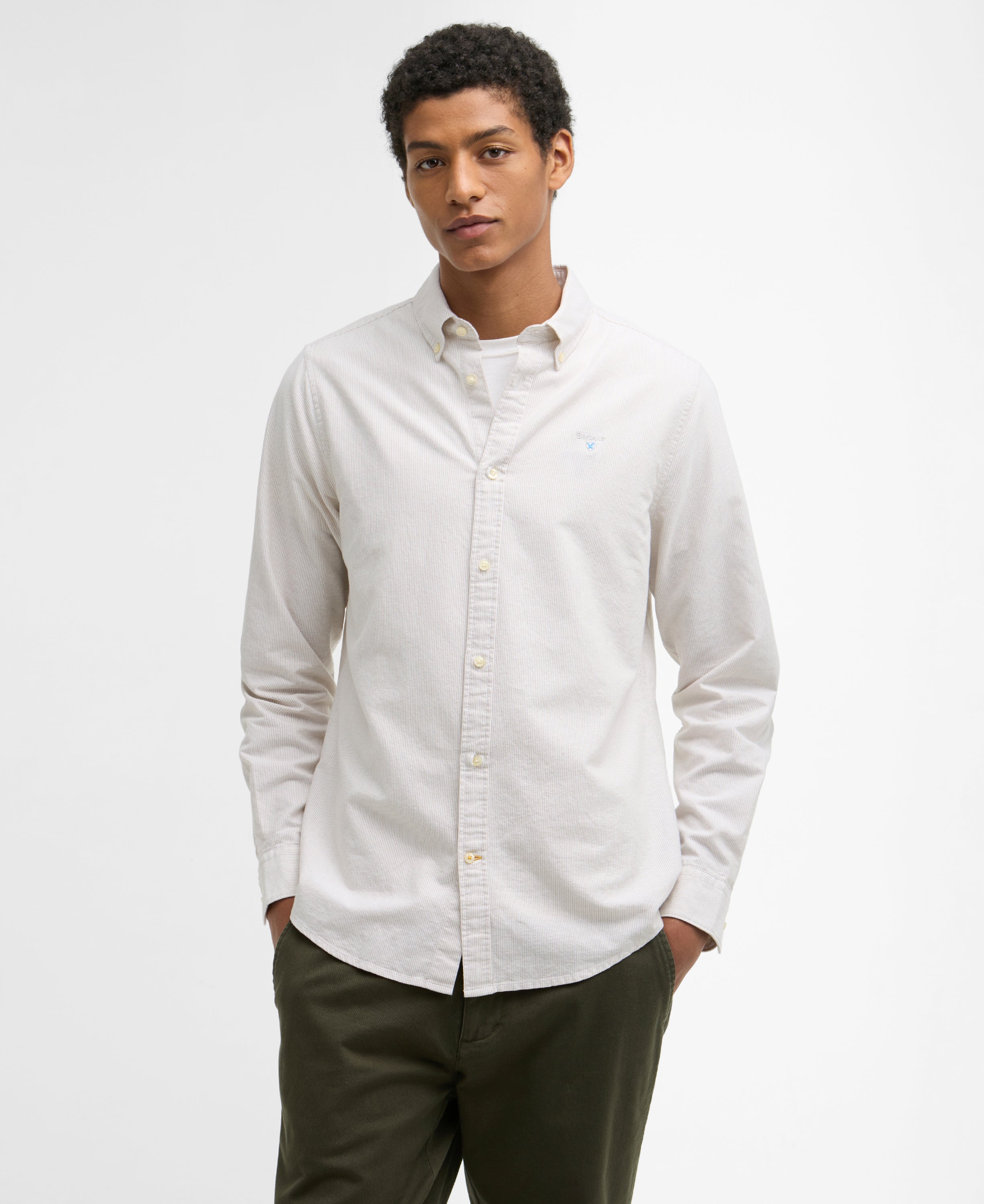 Barbour Striped Oxtown Tailored Shirt - Stone