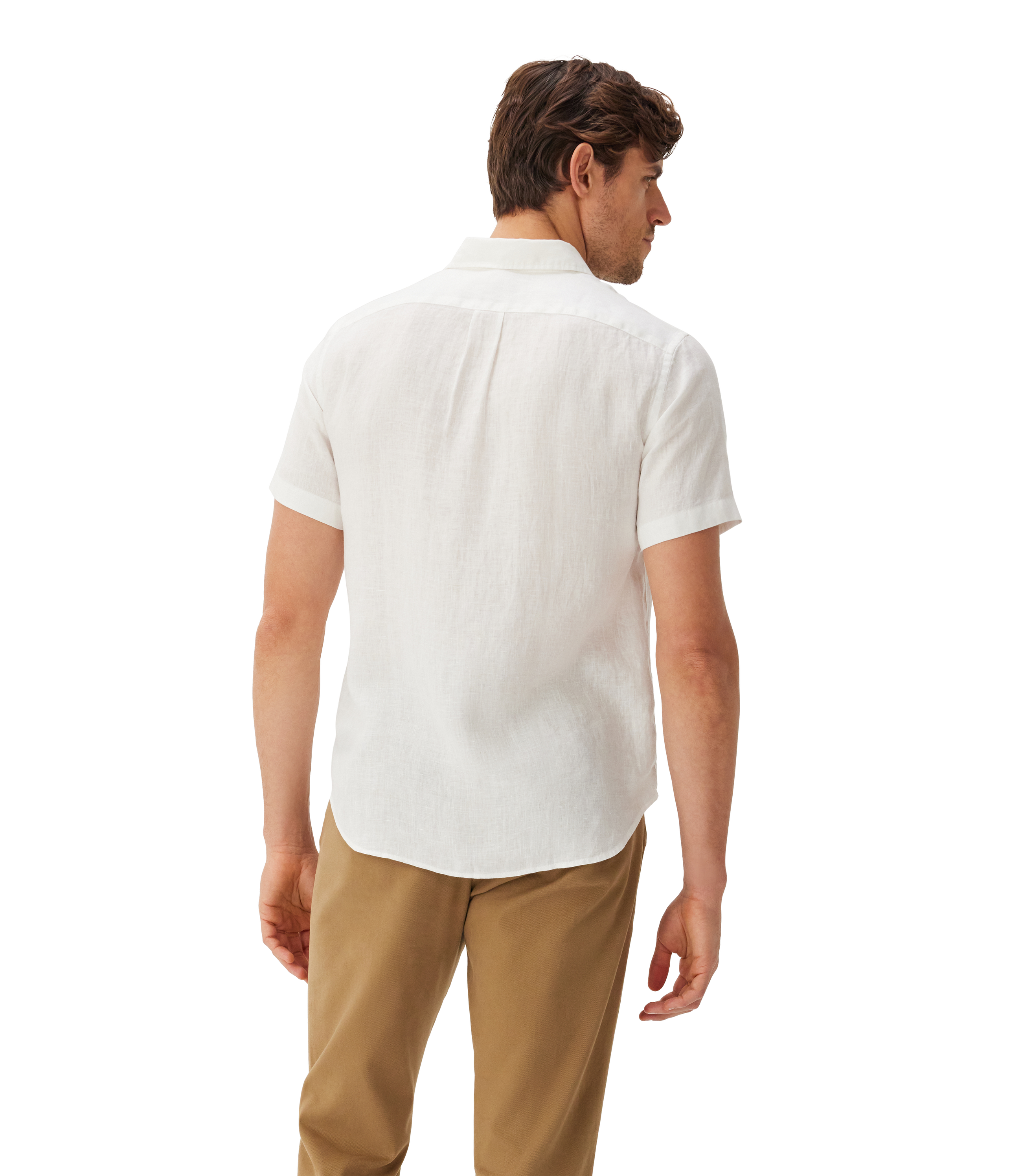 Regular Linen SS Shirt - White