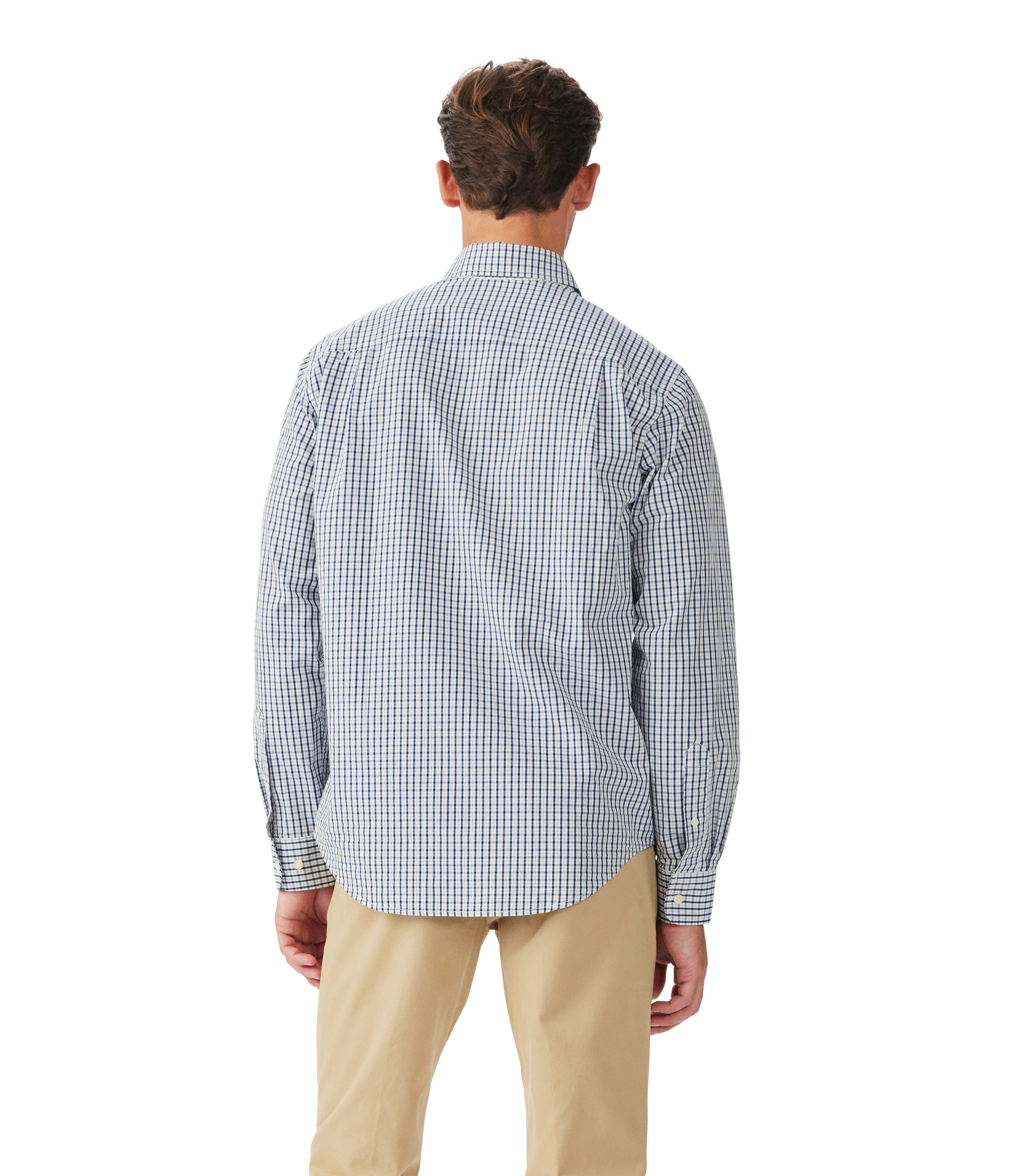 Augusta Classic Poplin Shirt - White Blue