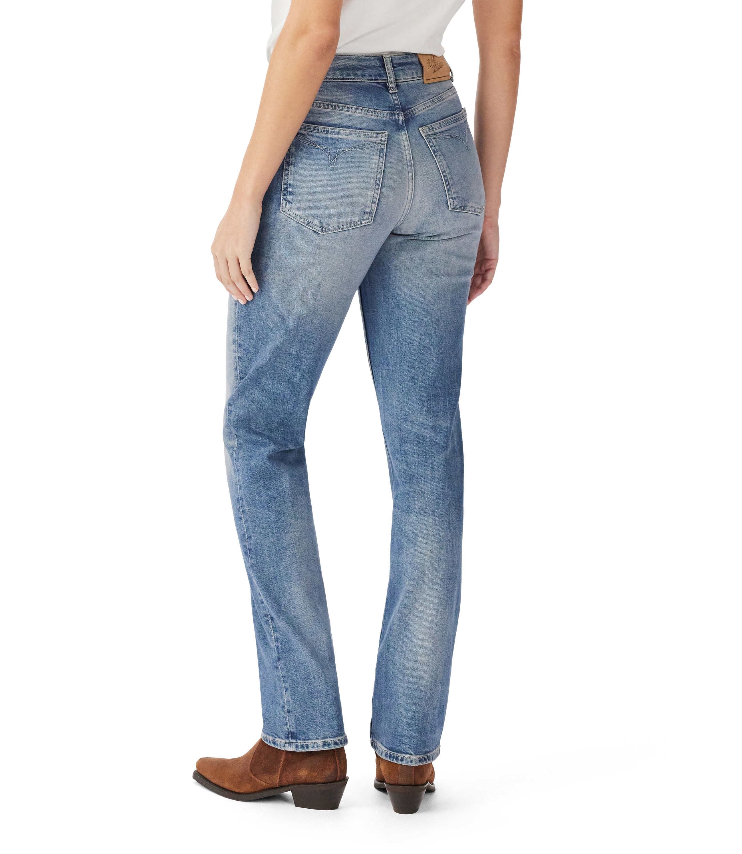 Maren Slim Straight Jean - Roughout Indigo