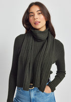 Rib Merino Scarf - Forest