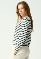 Fountain Sweater - White Linen/Tidepool