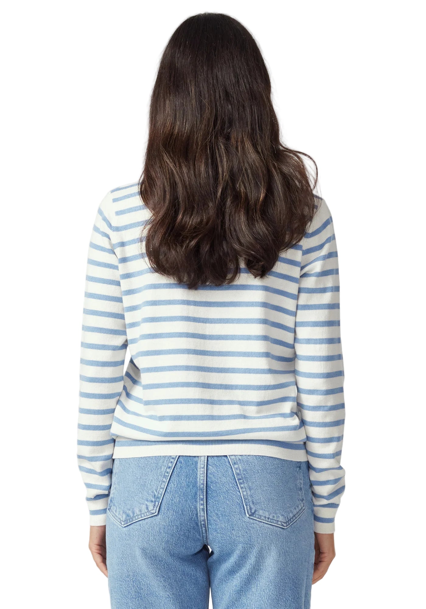 Untouched World Fountain Sweater - White Linen/Sky Blue