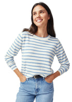 Untouched World Fountain Sweater - White Linen/Sky Blue