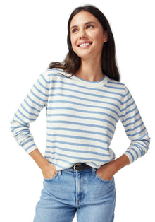 Untouched World Fountain Sweater - White Linen/Sky Blue