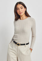 Untouched World Ella Rib Top - Ecru