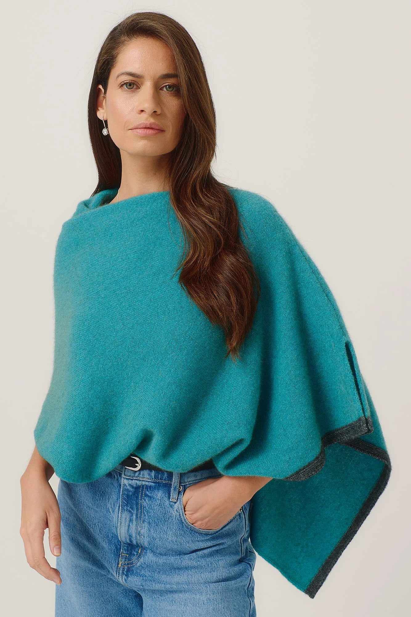 Untouched World Two Tone Poncho
