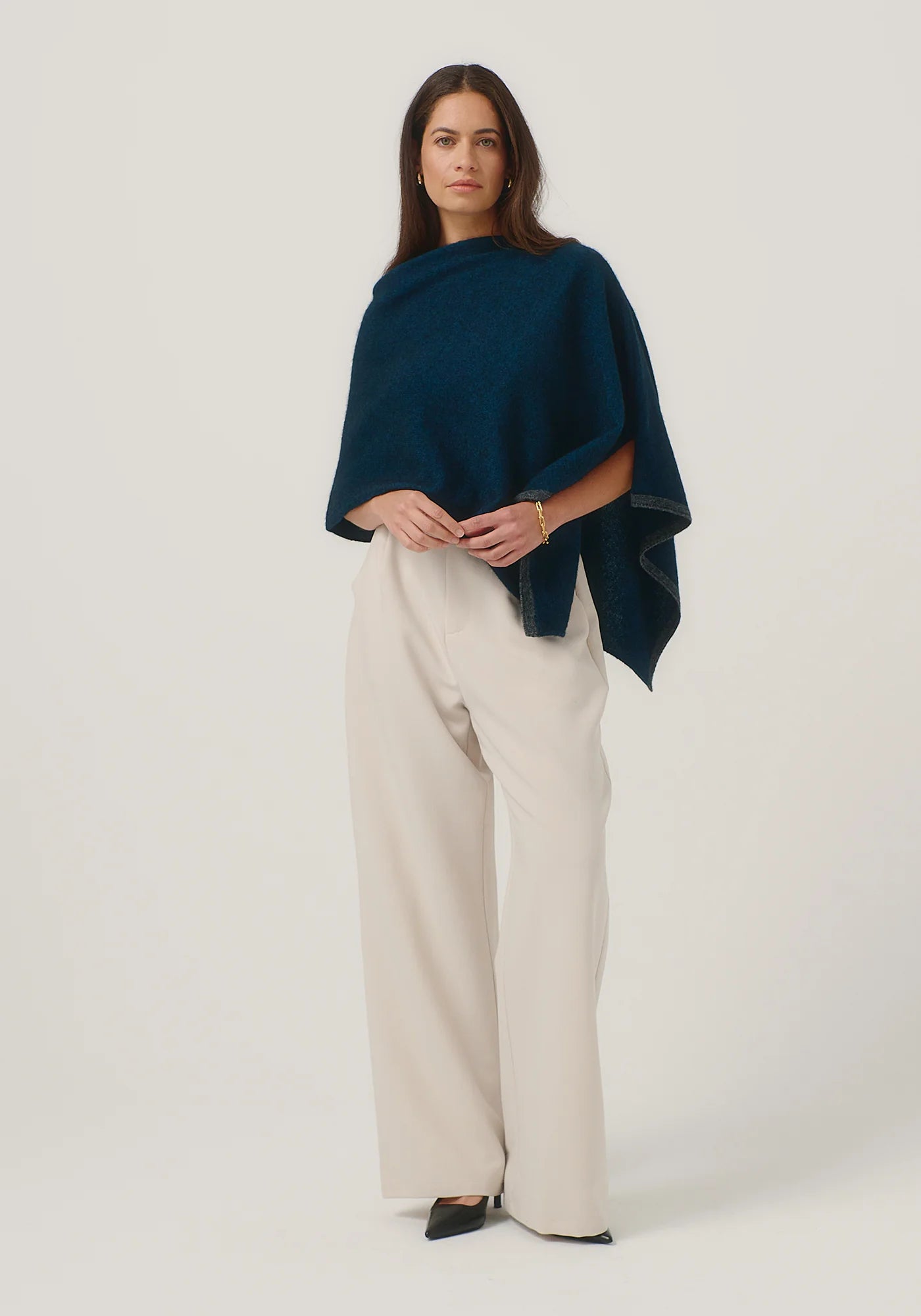 Untouched World Two Tone Poncho
