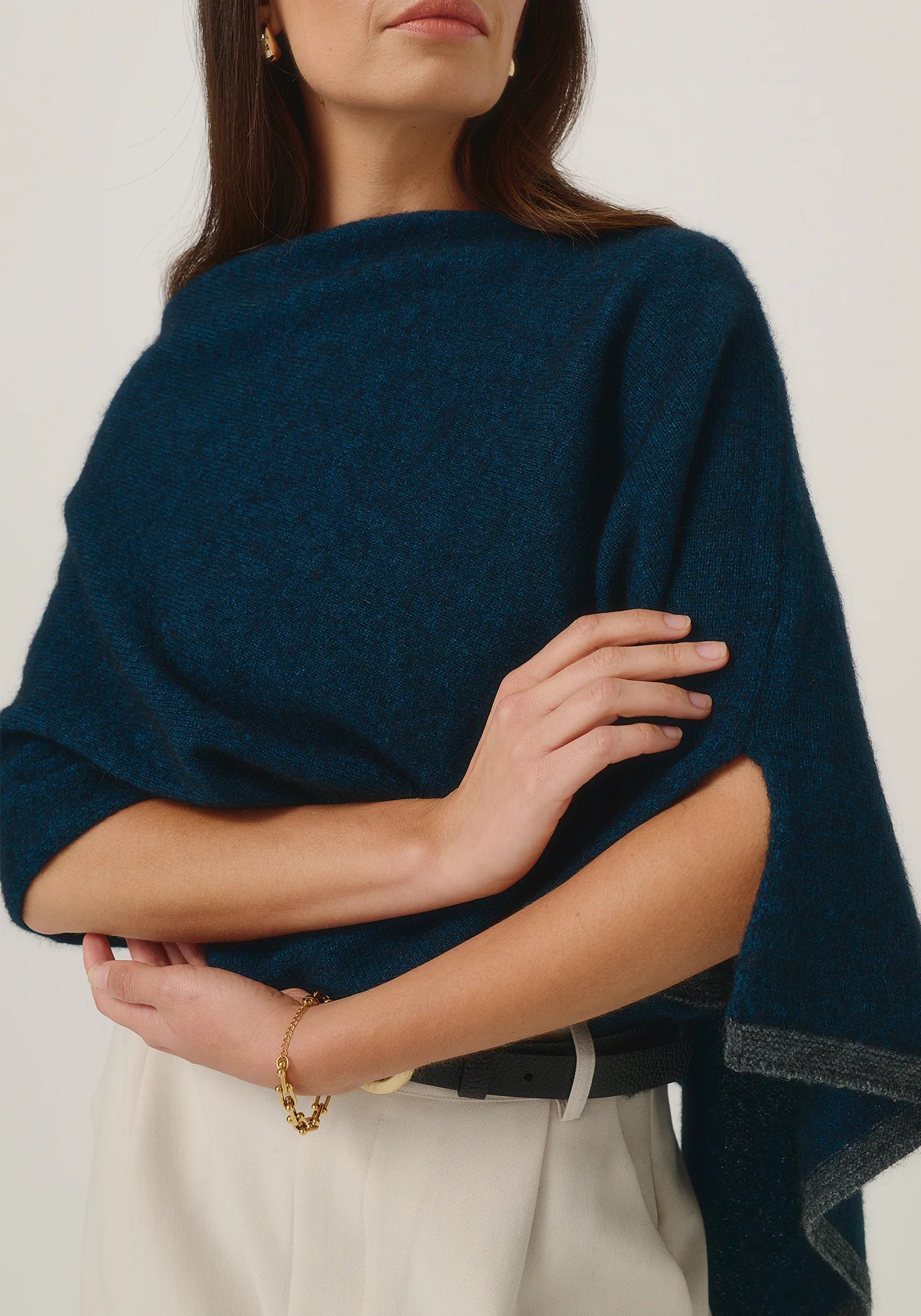 Untouched World Two Tone Poncho