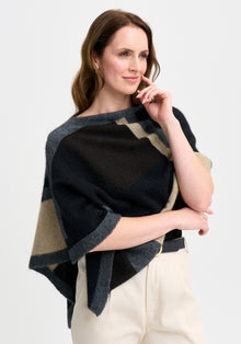 Untouched World Empress Poncho - Jet/Slate