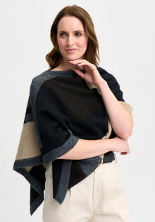 Untouched World Empress Poncho - Jet/Slate