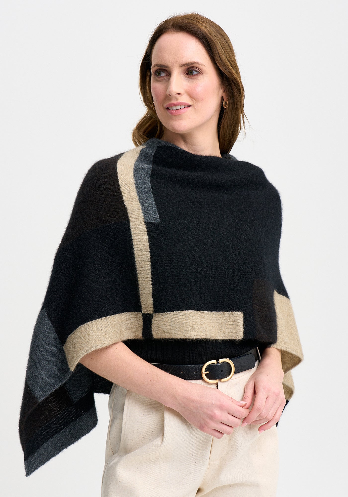 Untouched World Empress Poncho - Jet/Slate