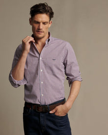 Whyalla poplin check shirt