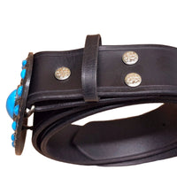 Western Belt 1 1/2' & Turquoise Buckle