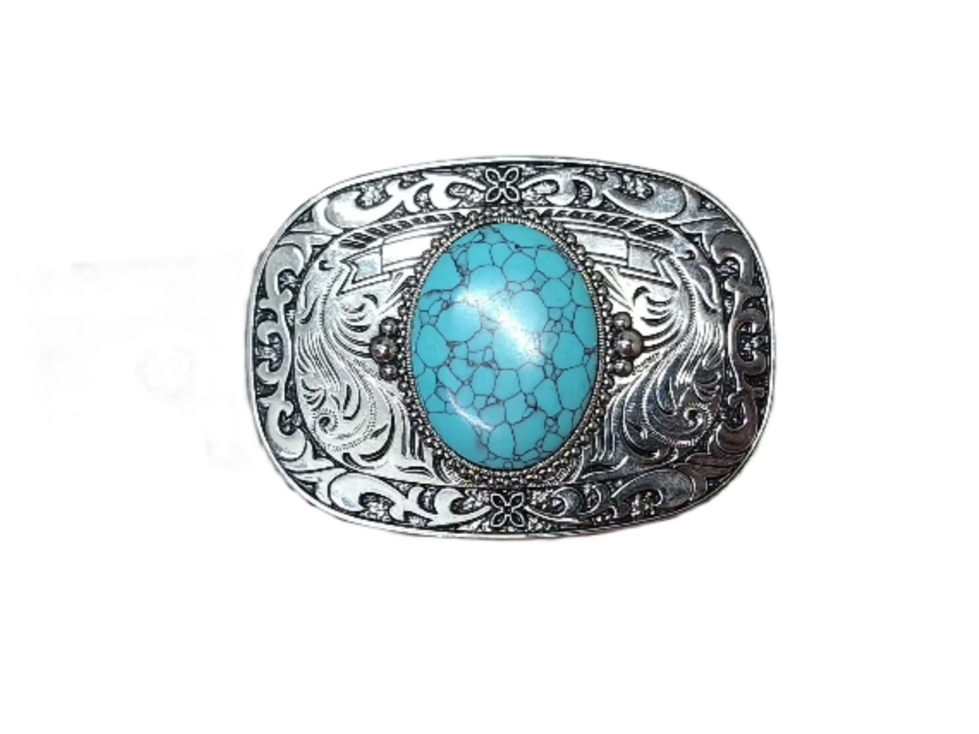 Western Belt 1 1/2' & Aqua Buckle