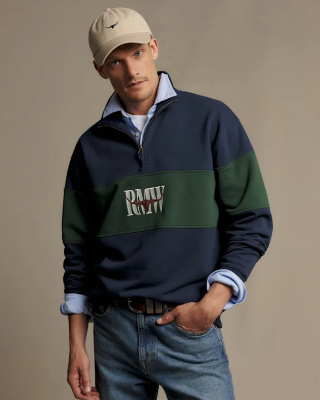 Heritage panel quarter-zip