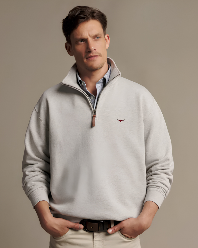 Mulyungarie 1/4 Zip Sweatshirt - Grey Marle