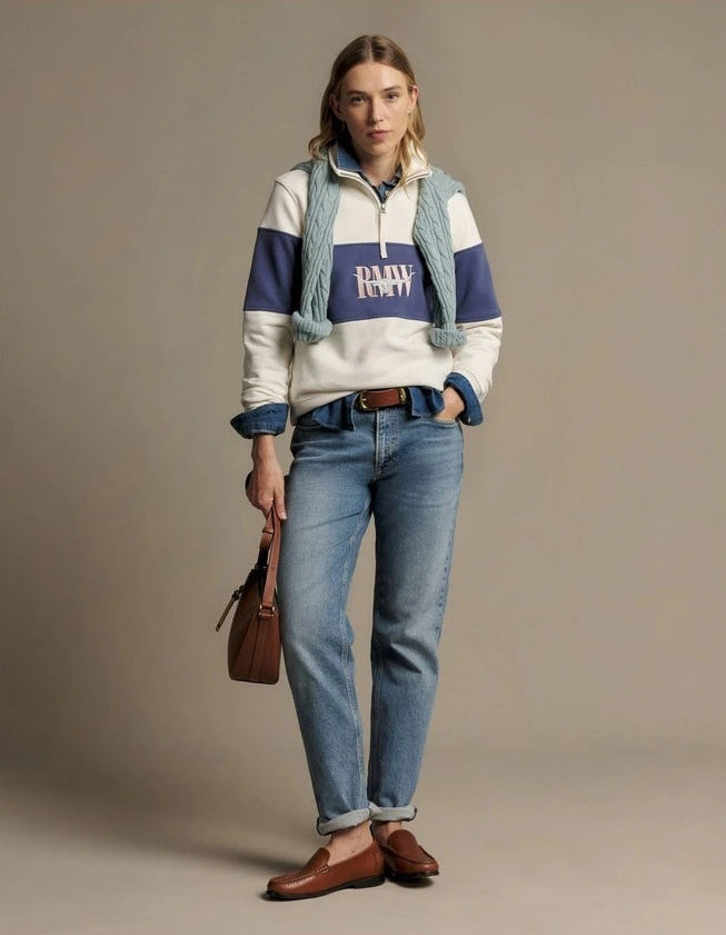 Trickett Panel Sweatshirt - Ivory