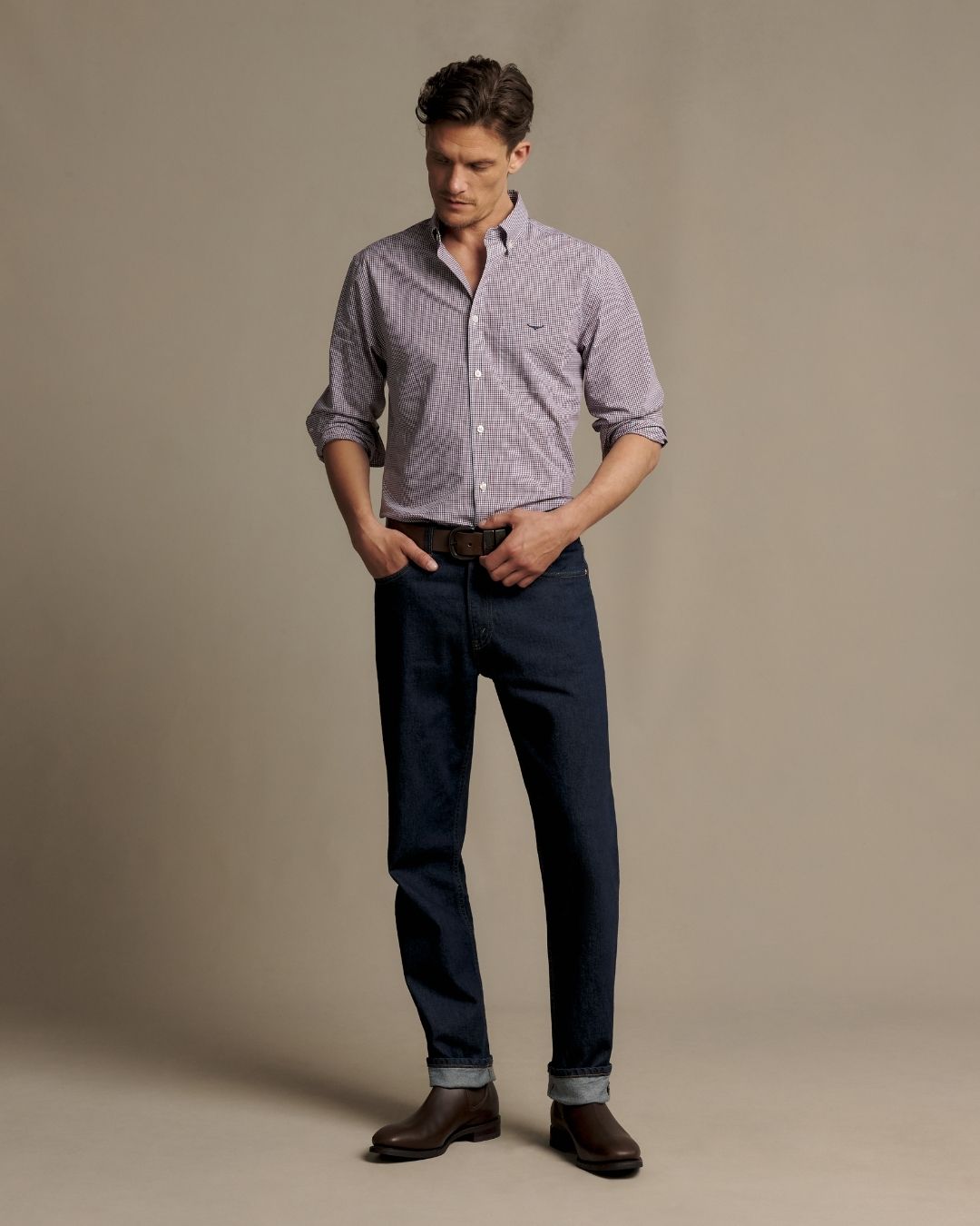 Whyalla poplin check shirt
