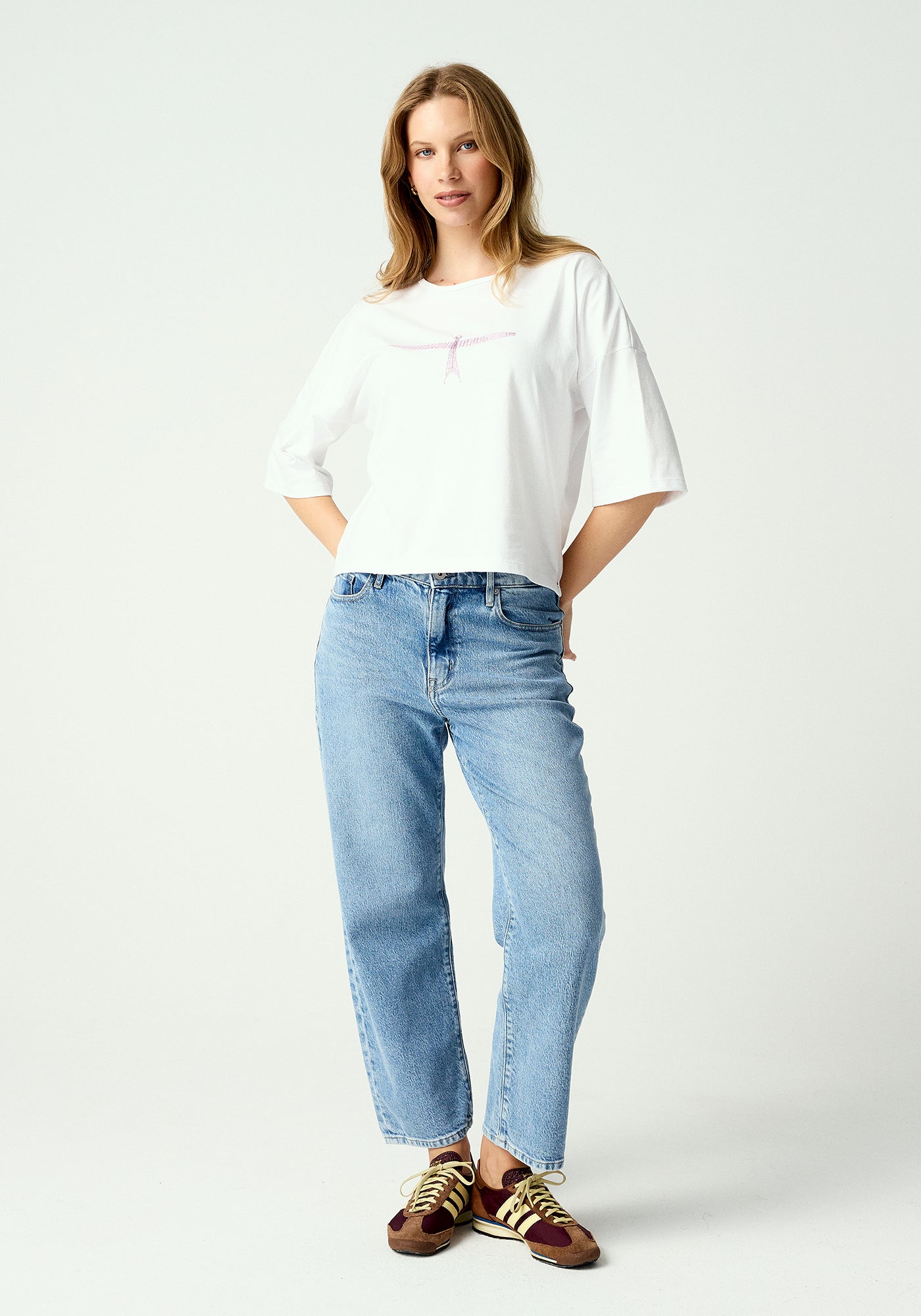 Kite Tee - White/ French Lilac