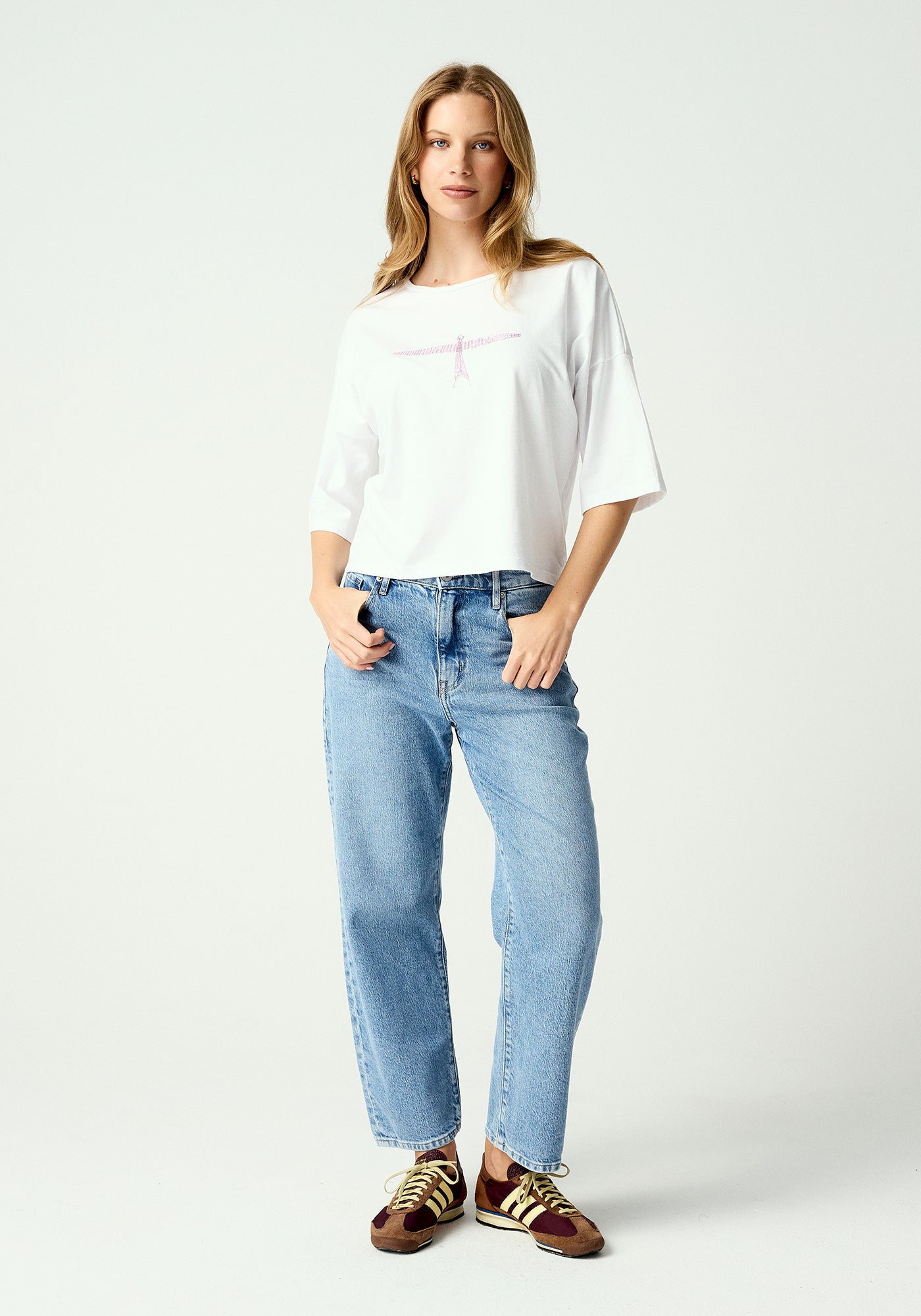 Kite Tee - White/ French Lilac