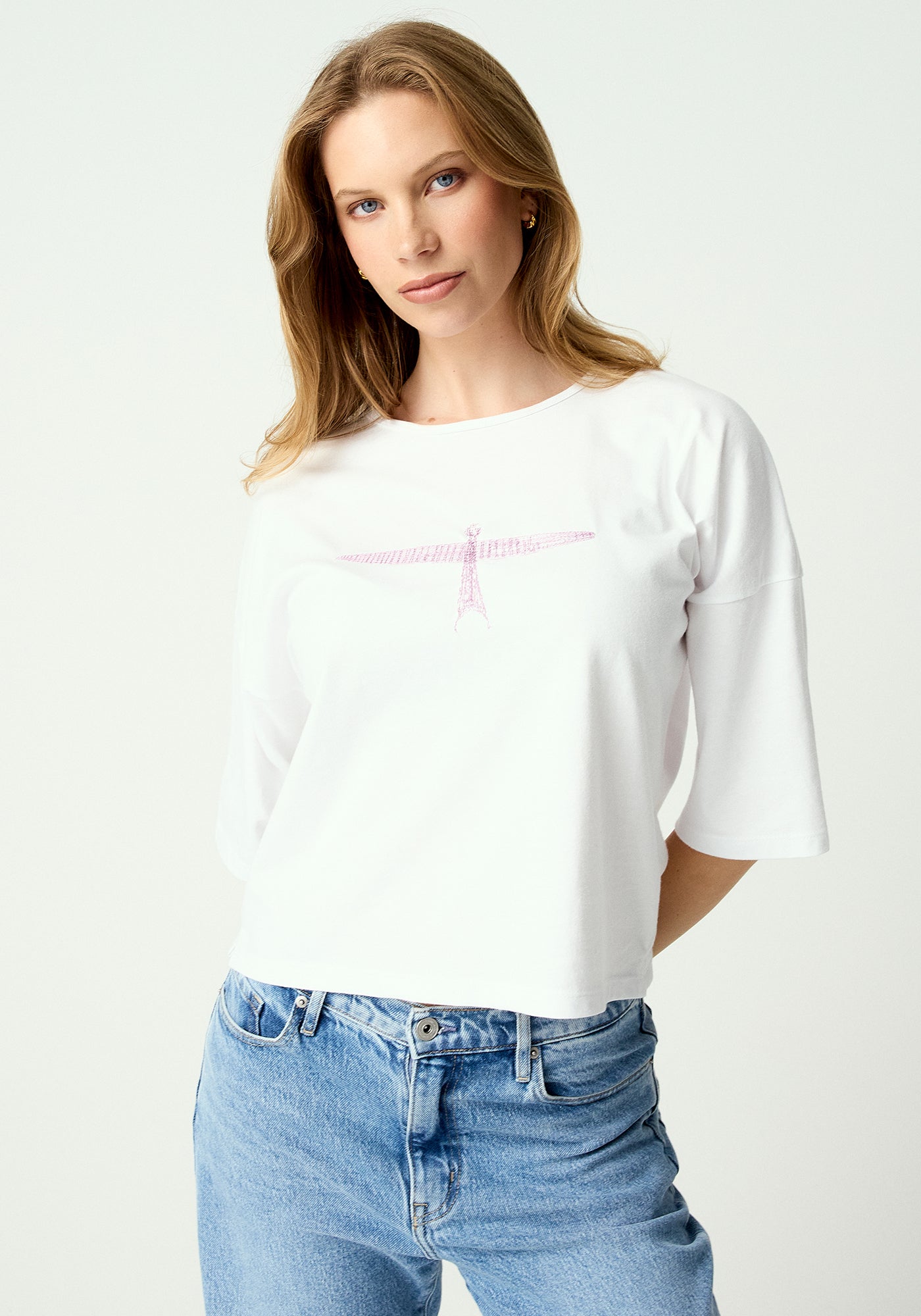 Kite Tee - White/ French Lilac