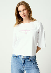 Kite Tee - White/ French Lilac
