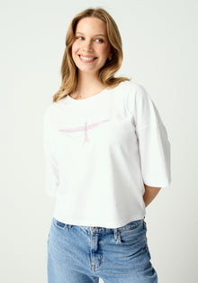 Kite Tee - White/ French Lilac