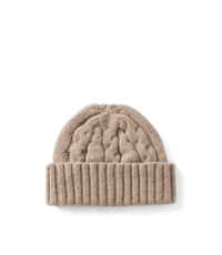 Highland cable wool beanie