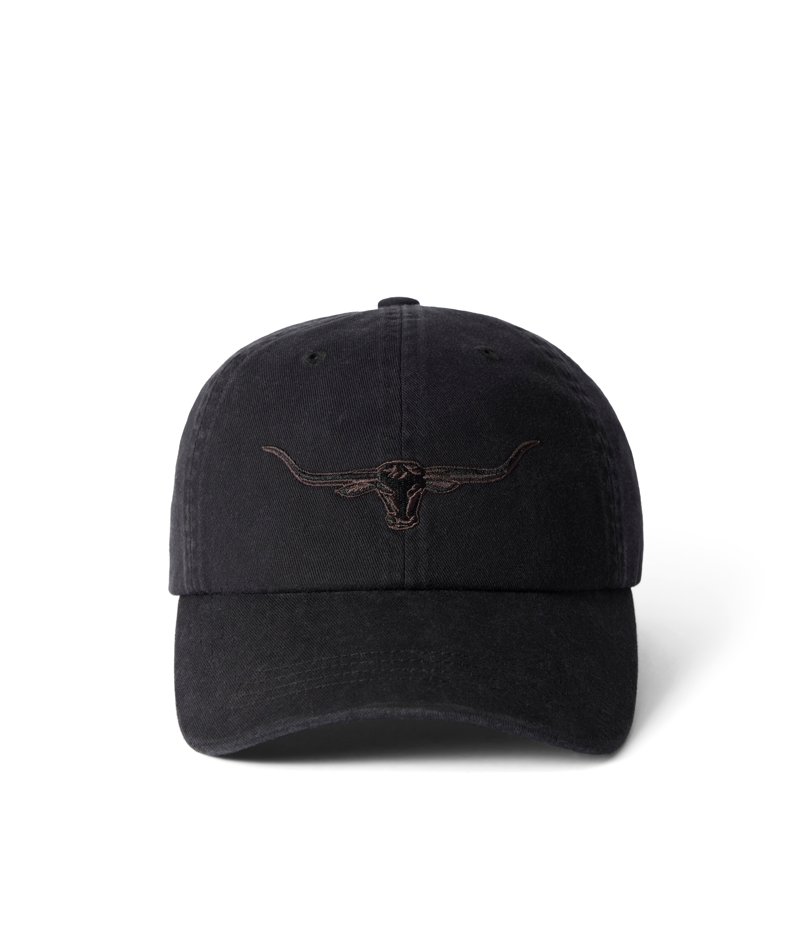 Longhorn Twill Cap - Black Wash