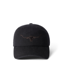 Longhorn Twill Cap - Black Wash