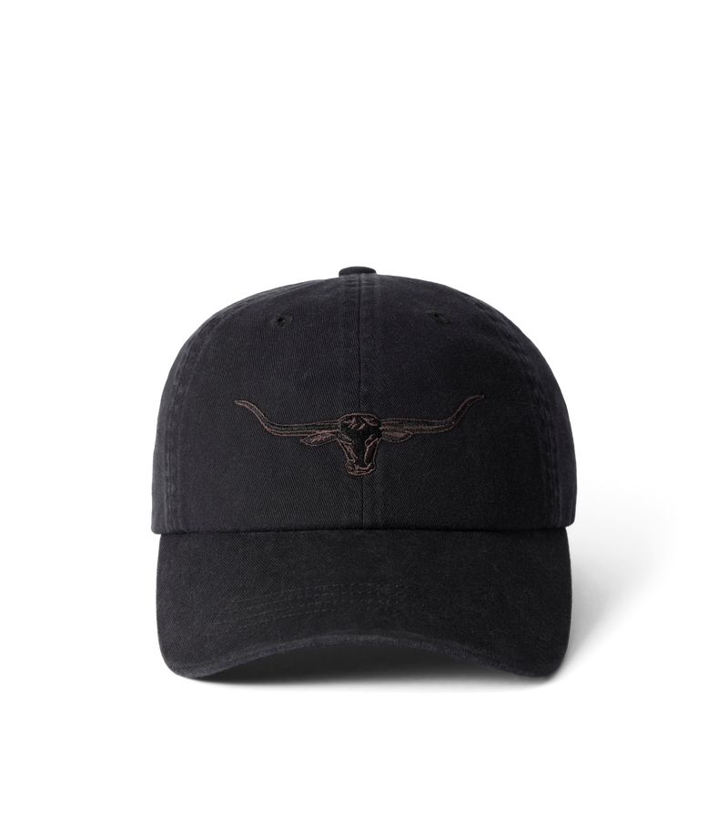 Longhorn Twill Cap - Black Wash