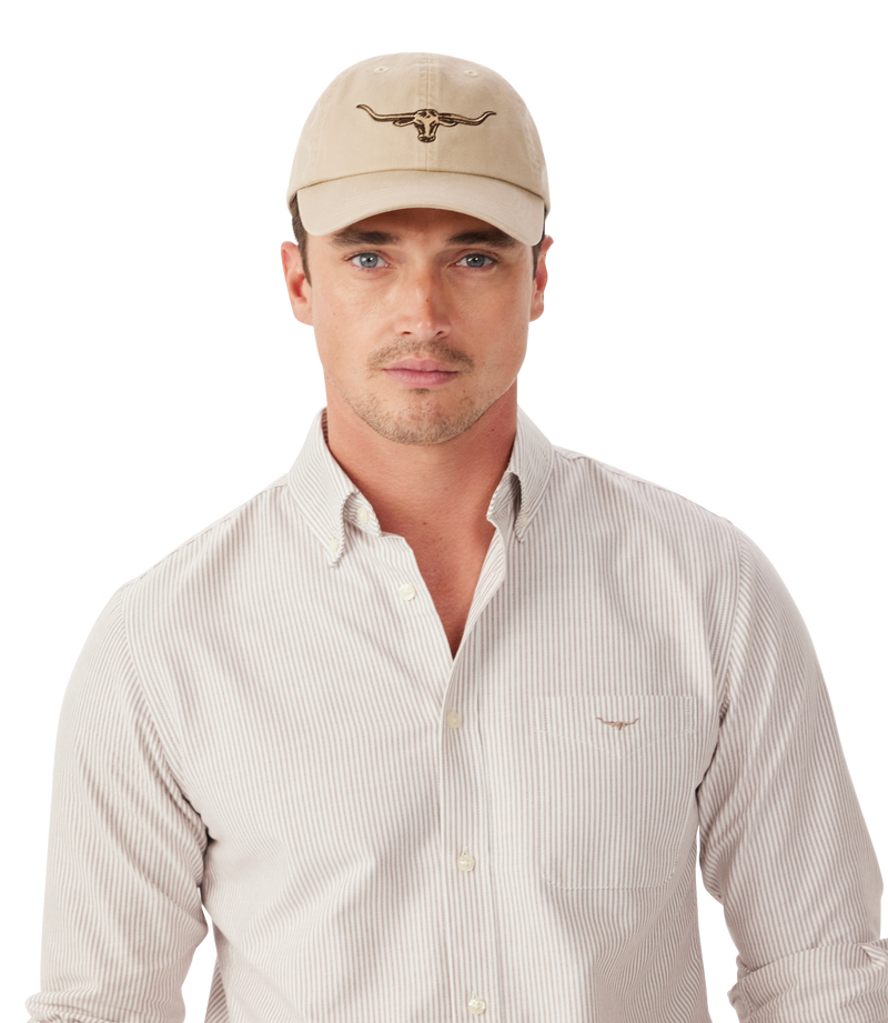 Longhorn Twill Cap - Ecru