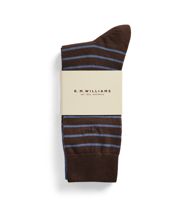 Nelson stripe sock 2-pack