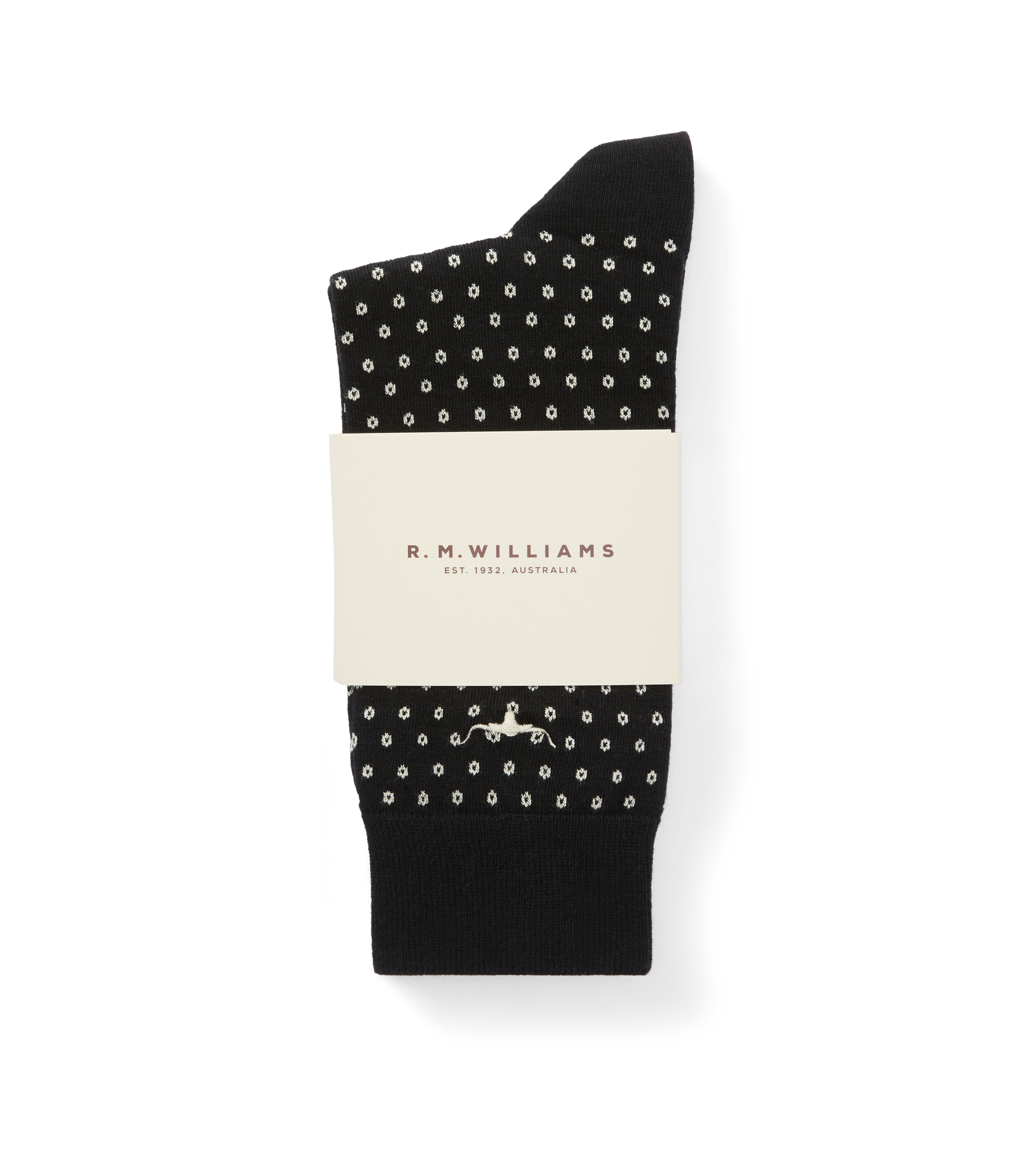 Nelson Polka Dot 2Pkt - Blk/Cream