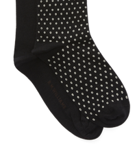 Nelson Polka Dot 2Pkt - Blk/Cream