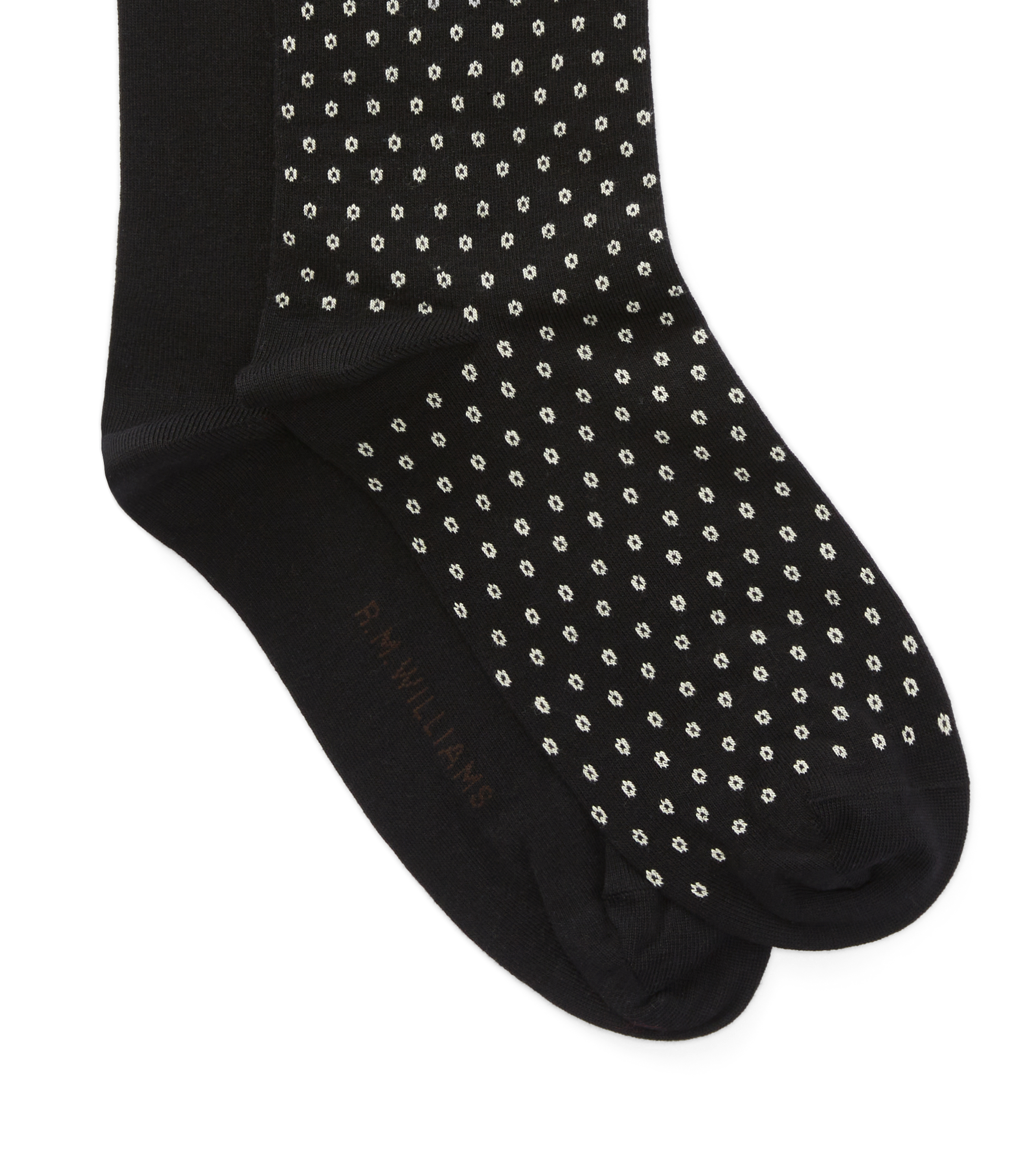 Nelson Polka Dot 2Pkt - Blk/Cream