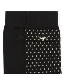 Nelson Polka Dot 2Pkt - Blk/Cream