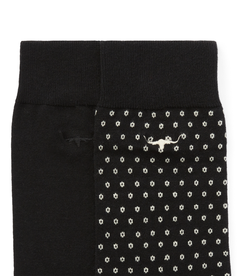 Nelson Polka Dot 2Pkt - Blk/Cream
