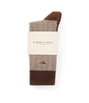 Nelson Herringbone Sock 2 Pkt - Hot Fudge