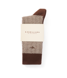 Nelson Herringbone Sock 2 Pkt - Hot Fudge