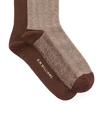 Nelson Herringbone Sock 2 Pkt - Hot Fudge