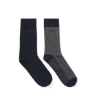 Nelson Herringbone Sock 2 Pkt - Navy/Grey