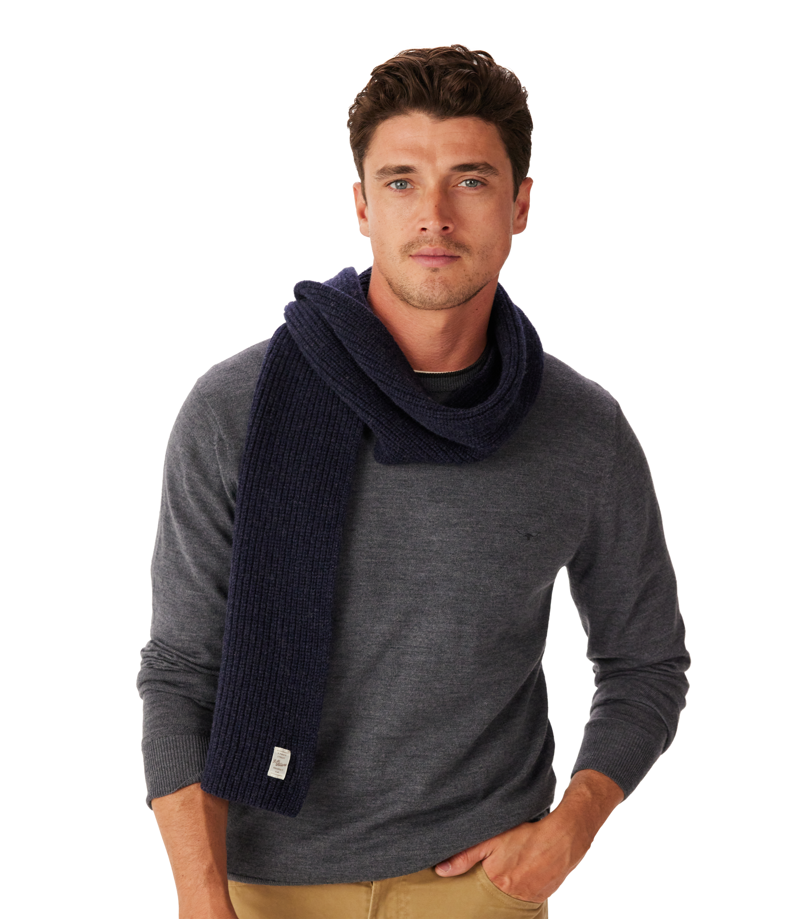 Bowen Slim Wool Scarf
