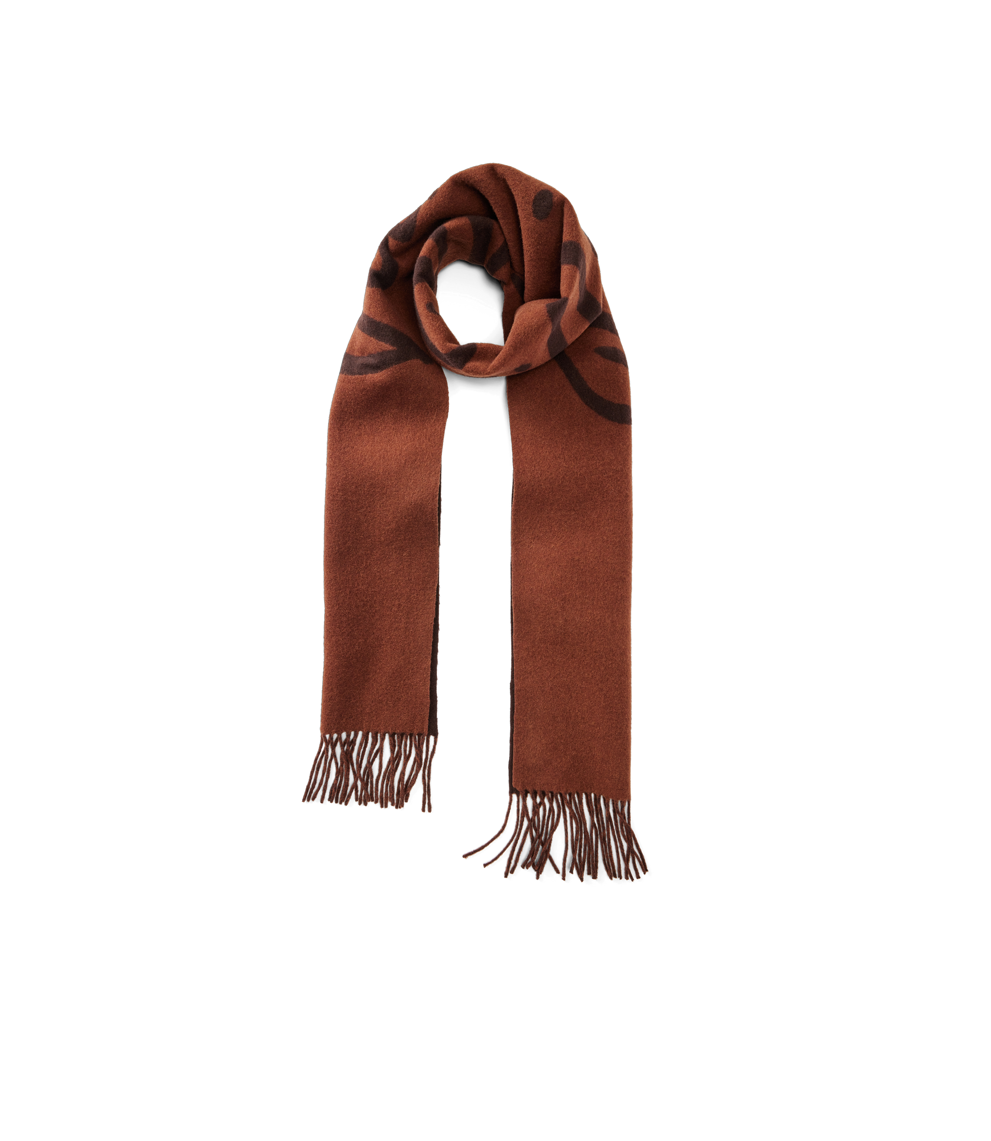 Script Jacquard Wool Scarf